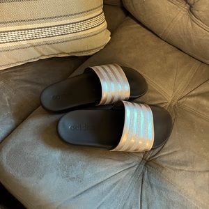 Adidas rose gold slides